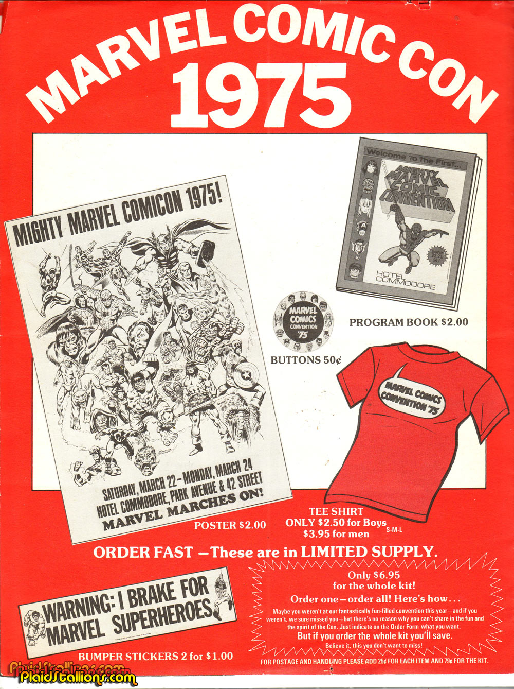 1975 Marvel Mail Order Catalog