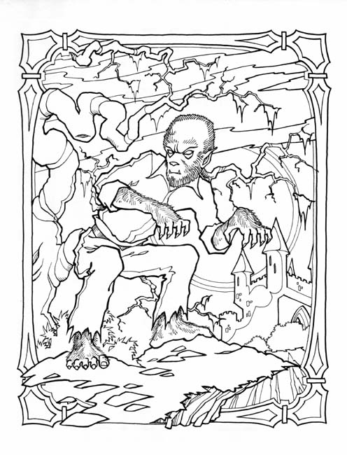 warewolfs coloring pages - photo #33