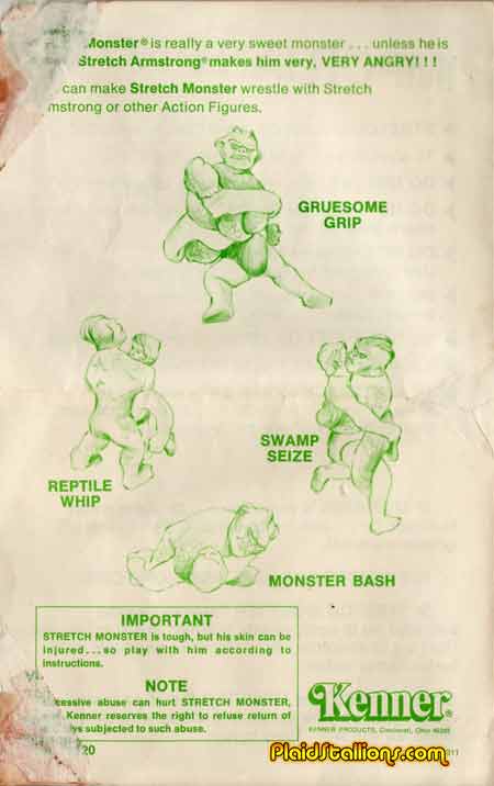 kenner stretch Monster instructions