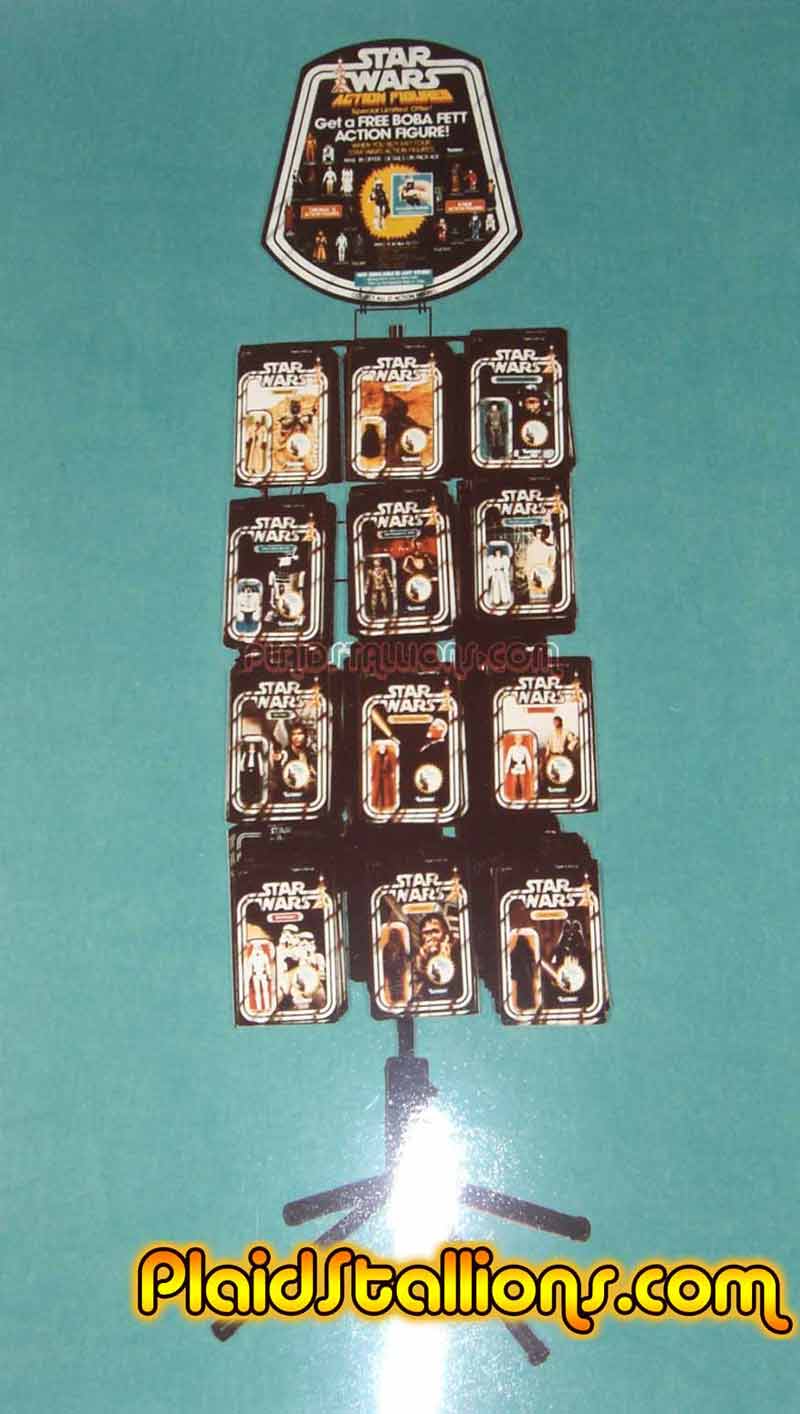Kenner Star Wars action figure display from 1978