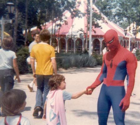 the six flags guy. the Six Flags Spider-man,