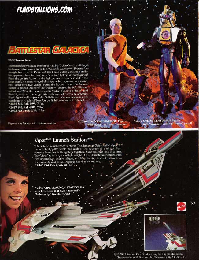 1979 Battlestar Galactica electronic dolls