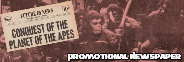 1970s Conquest of the Planet of the Apes Newspaper