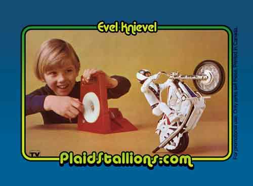 evel knievel trading card