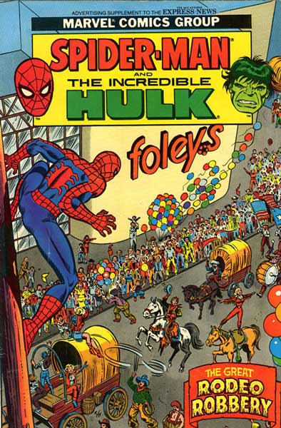 Comic promoting a Spiderman and Hulk Mall Appearance