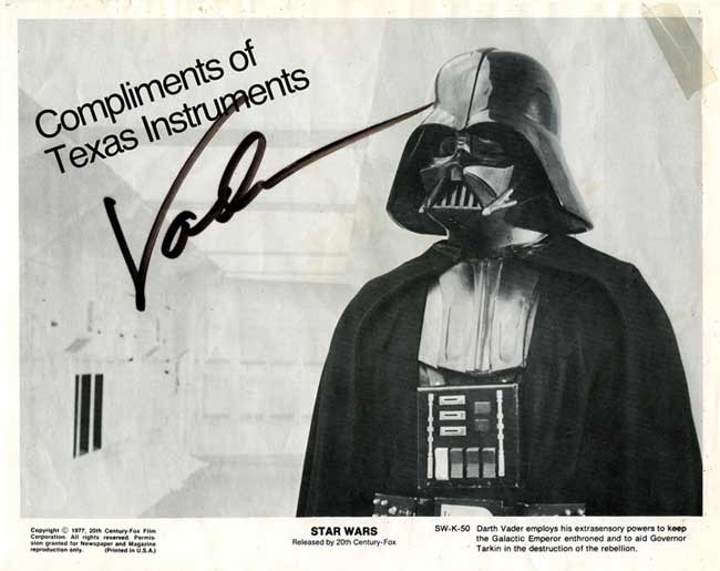 Darth Vader Autograph