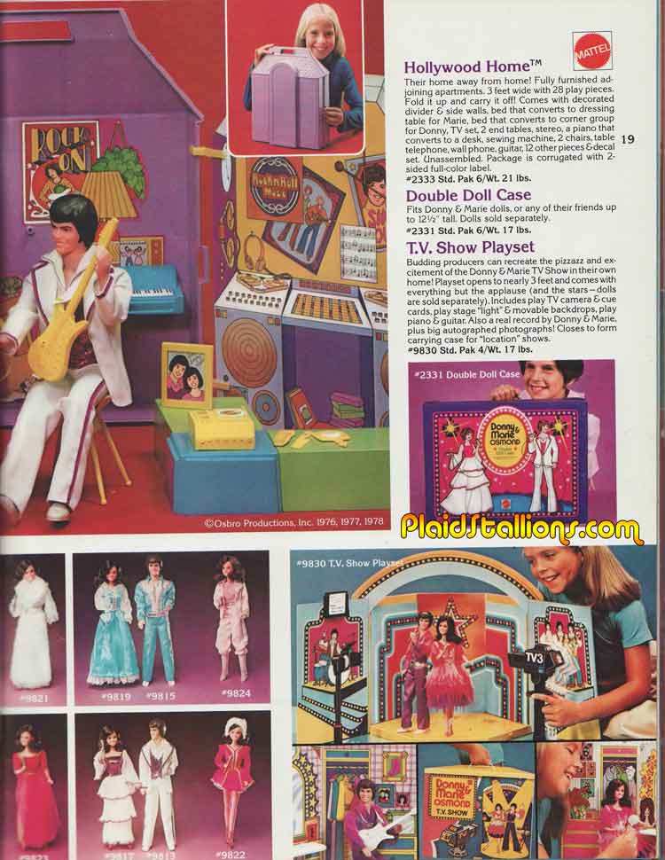 1978 mattel  Donny and Marie Osmond catalog