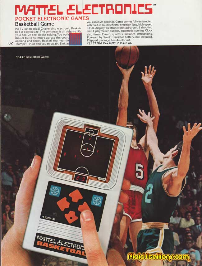 1978 mattel electronic games catalog