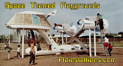 Space Theme Retro Playground Equipment