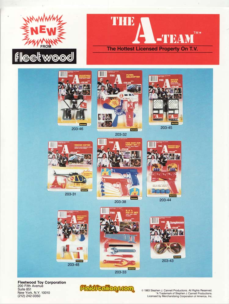 1984 fleetwood toys A Team