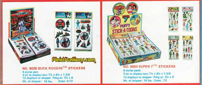 Imperial Toys Buck Rogers puffy stickers