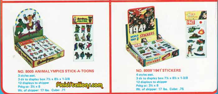 Imperial Toys 1941 puffy stickers