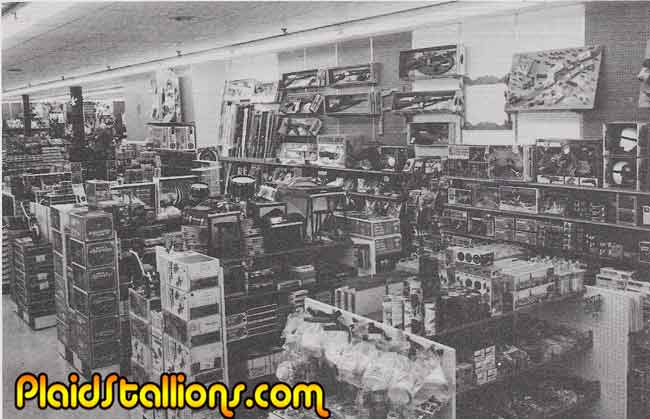 guns in a 1975 toy department