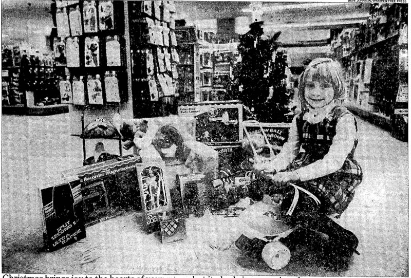 a toy department in Winnipeg Manitoba 1981