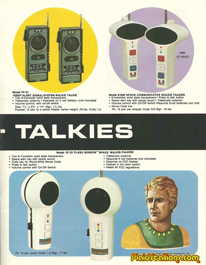 Flash Gordon walkie talkies